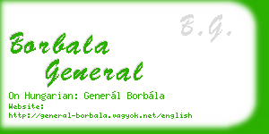 borbala general business card